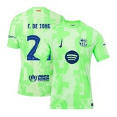 Maillot de football extérieur Barcelone F.DE JONG #21, troisième maillot authentique 2024/25 - UCL (logo Spotify sans texte)